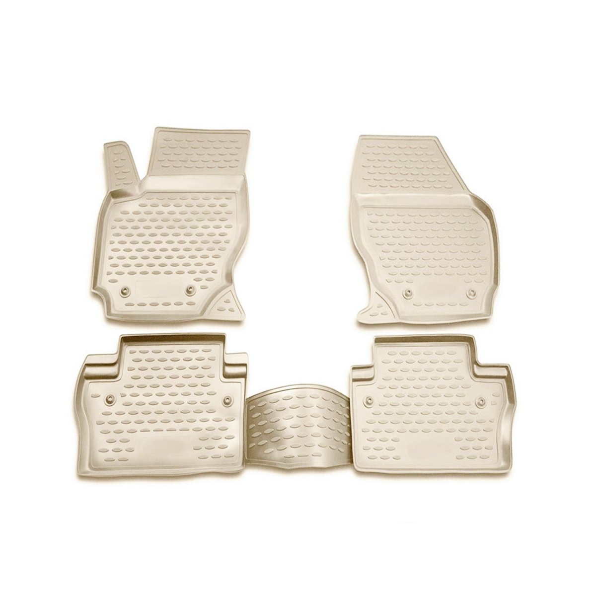 Volvo XC70 Floor Mats - Omac - Rubber TPE - Beige - 2007